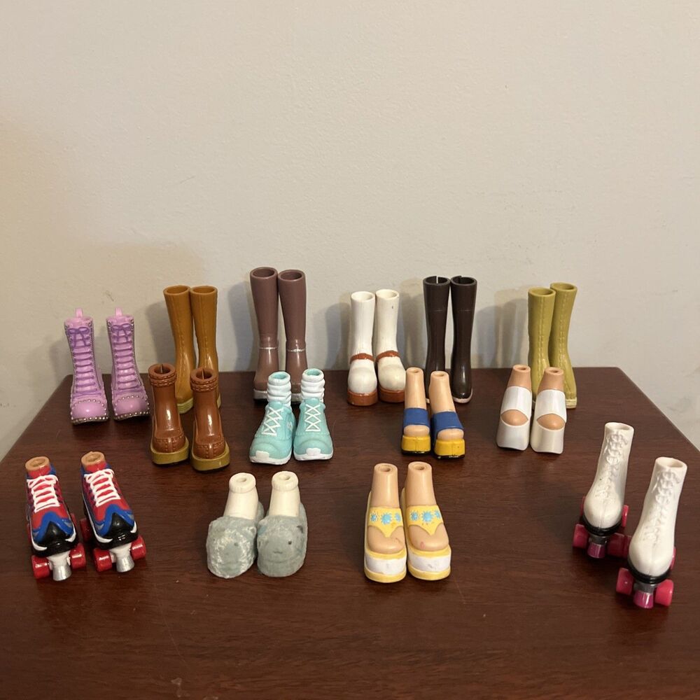 Bratz Doll Shoes Boots Sneakers Heels Skates Lot Fashion 14 Pair